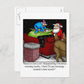 Weihnachtskarte Spaß Feiertagspostkarte (Vorne/Hinten)