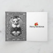 Weihnachtskarte Sphynx Cat individuell anpassbar Karte (Innenseite)