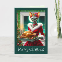 Weihnachtskarte | Sphynx Cat Lady Xmas Türkei