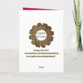 Weihnachtskarte | Spitz Santa Dog Feiertagskarte (Rückseite)