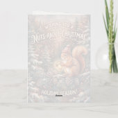 Weihnachtskarte 'Squirrel Nuts About Christmas' Karte (Rückseite)