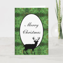 Weihnachtskarte Stag & Pine Boughs Feiertagskarte