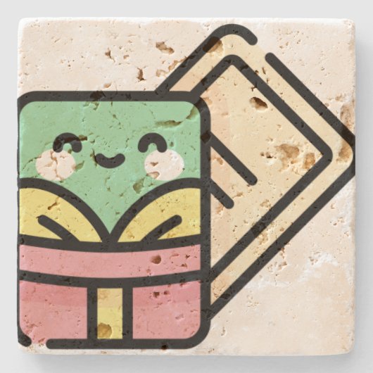 Weihnachtskarte Steinuntersetzer (Vorderseite)