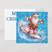 Weihnachtskarte surfen feiertagskarte (Vorne/Hinten)