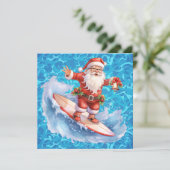Weihnachtskarte surfen feiertagskarte (Stehend Vorderseite)