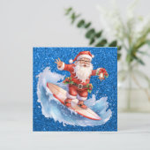 Weihnachtskarte surfen feiertagskarte (Stehend Vorderseite)