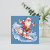 Weihnachtskarte surfen feiertagskarte (Stehend Vorderseite)