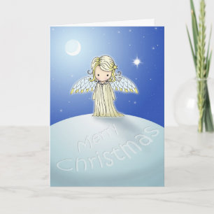 Weihnachtskarte Süßer Engel Feiertagskarte