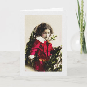 Weihnachtskarte Sweet Child Elfen Pout Feiertagskarte