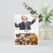 Weihnachtskarte Teddy Bears Postcard - HAMbWG Feiertagspostkarte (Stehend Vorderseite)