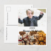 Weihnachtskarte Teddy Bears Postcard - HAMbWG Feiertagspostkarte (Vorne/Hinten)