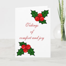 Weihnachtskarte 'Tidings of Comfort and Joy' Karte