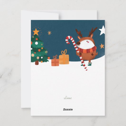 Weihnachtskarte - Tiere Feiertagskarte (Rückseite)