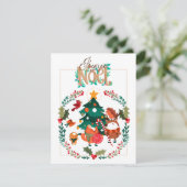 Weihnachtskarte - Tiere Feiertagskarte (Stehend Vorderseite)