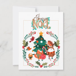 Weihnachtskarte - Tiere Feiertagskarte