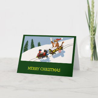 Weihnachtskarte Tiger Feiertagskarte