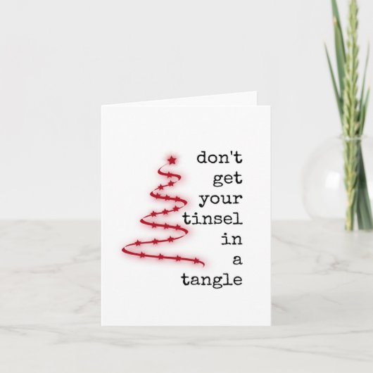 Weihnachtskarte, Tinsel im Winkeln Karte (Vorderseite)