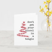 Weihnachtskarte, Tinsel im Winkeln Karte (Gelbe Blume)