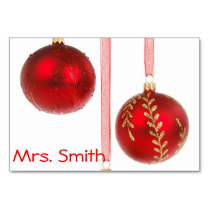 Weihnachtskarte Tischnummer