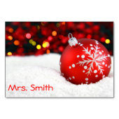 Weihnachtskarte Tischnummer (Rückseite)