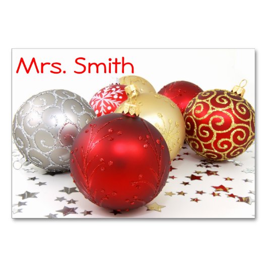 Weihnachtskarte Tischnummer (Vorderseite)