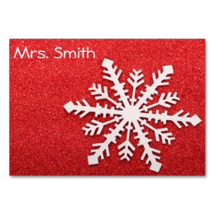 Weihnachtskarte Tischnummer