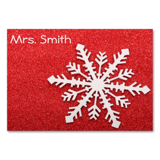 Weihnachtskarte Tischnummer (Rückseite)