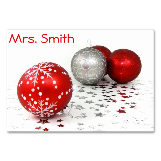 Weihnachtskarte Tischnummer (Vorderseite)