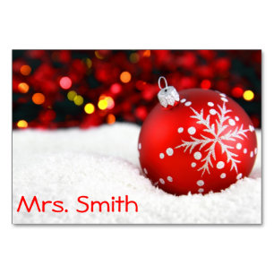 Weihnachtskarte Tischnummer