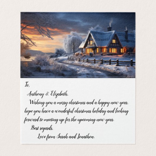 Weihnachtskarte, traditionelle (Innenseite Aufgefaltet)