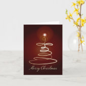 Weihnachtskarte; Traditioneller Weihnachtsbaum Karte (Gelbe Blume)