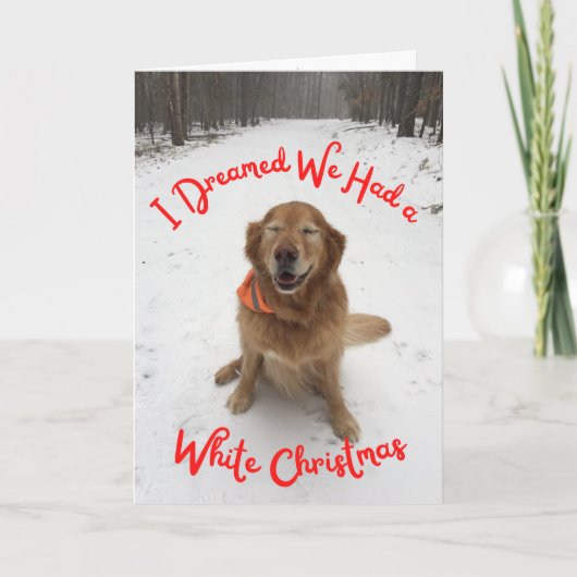 Weihnachtskarte Träumen von Weiß Weihnachten Karte (Vorderseite)