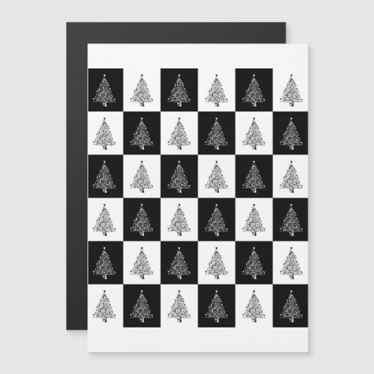 Weihnachtskarte Tree Schach Magnetkarte (Vorne/Hinten)
