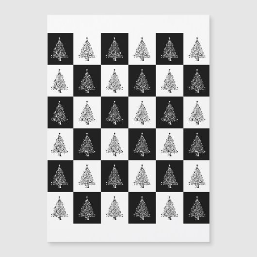 Weihnachtskarte Tree Schach Magnetkarte (Vorderseite)