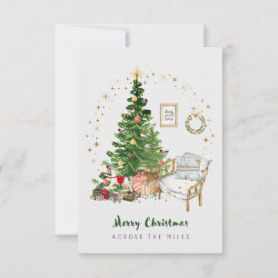 Weihnachtskarte über die Meilen 3,5 x 5" Dankeskarte