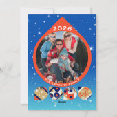 Weihnachtskarte übergroße Ornamente Feiertagskarte (Rückseite)