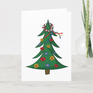 Weihnachtskarte - Ukrainischer Vinok Dankeskarte