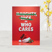 Weihnachtskarte Unartig Nett Oder Egal Scherz Karte (Gelbe Blume)