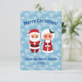 Weihnachtskarte und Frau Claus Weihnachtskarte (Stehend Vorderseite)