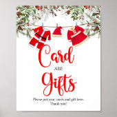 Weihnachtskarte und Geschenke Unterschrift Poster (Vorne)