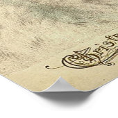 Weihnachtskarte und kleine Mädchen Poster (Ecke)