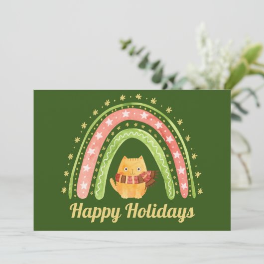 Weihnachtskarte und Personalisierte Weihnachtskart Feiertagskarte (Stehend Vorderseite)