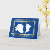 Weihnachtskarte und Polizist Profil Weihnachtskart Karte (Gelbe Blume)