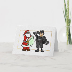 Weihnachtskarte und SWAT Team Officer Weihnachtska Feiertagskarte