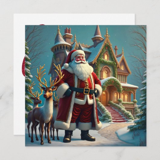 Weihnachtskarte und Weihnachtsgrüße des Weihnachts (Vorne/Hinten)