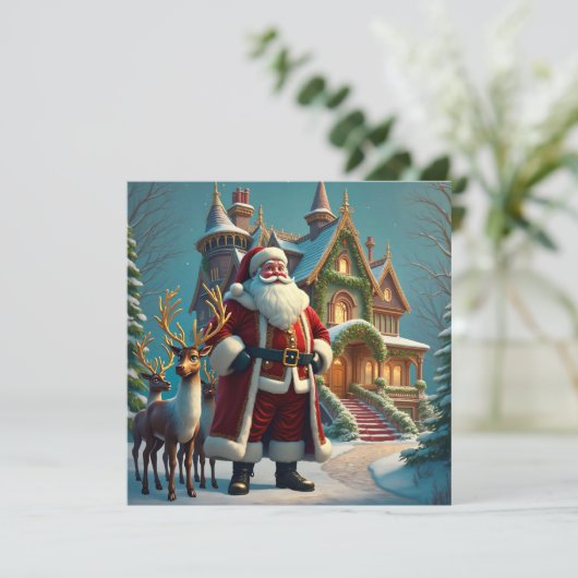 Weihnachtskarte und Weihnachtsgrüße des Weihnachts (Stehend Vorderseite)