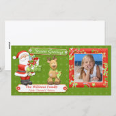 Weihnachtskarte und Weihnachtskarte des Reindeers Feiertagskarte (Vorne/Hinten)