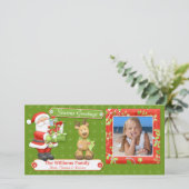 Weihnachtskarte und Weihnachtskarte des Reindeers Feiertagskarte (Stehend Vorderseite)
