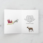 Weihnachtskarte und Weihnachtskarte für Rentiere Feiertagskarte (Innenseite)
