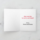 Weihnachtskarte und Weihnachtsmann Rentiere Feiertagskarte (Innenseite)